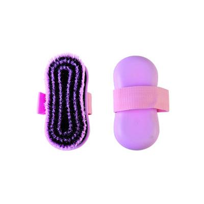 Aime Imports 6 1/2" Plastic Medium Bristle Comfort Grip Brush - Pink