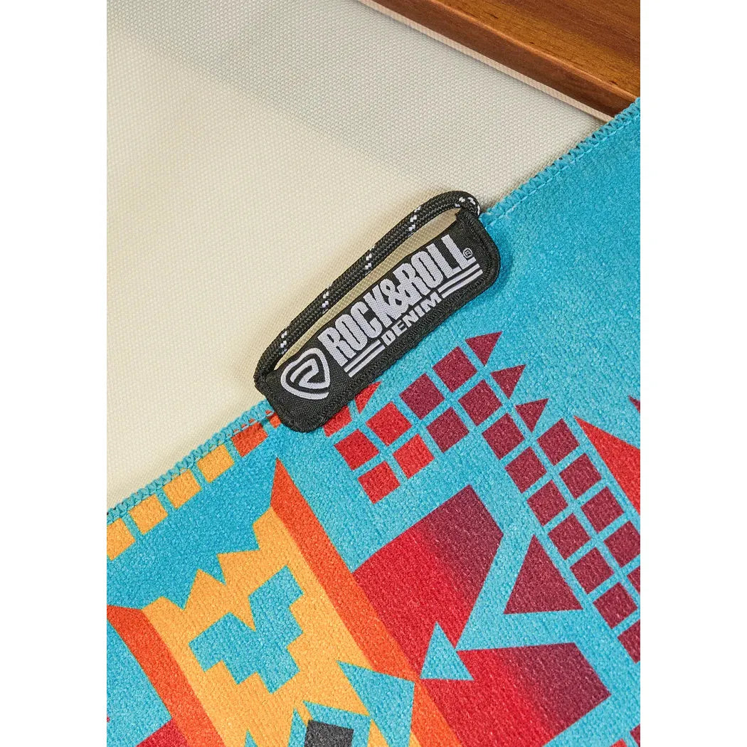 Rock & Roll Aztec Micro Fiber Towel - Turquoise