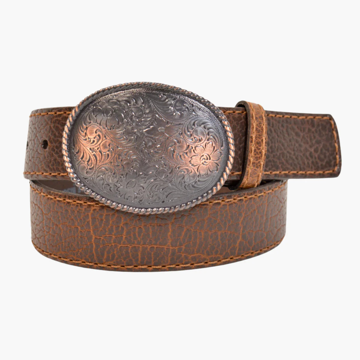 Vintage Bison Tuscon Copper Women's Belt-Brown