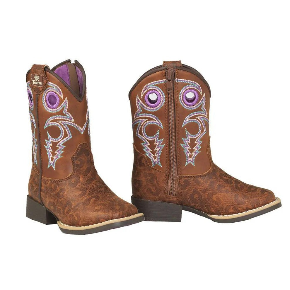 Twister Dottie Girl Toddler Style Boots - Brown