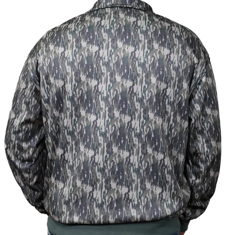 Brand Cowboy Unisex The Rustler Quarter Zip Outerwear Pullover - Camo Green/Gray/Brown