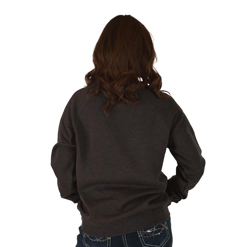 Cowgirl Tuff Unisex Junkie Print Crewneck Sweatshirt - Gray