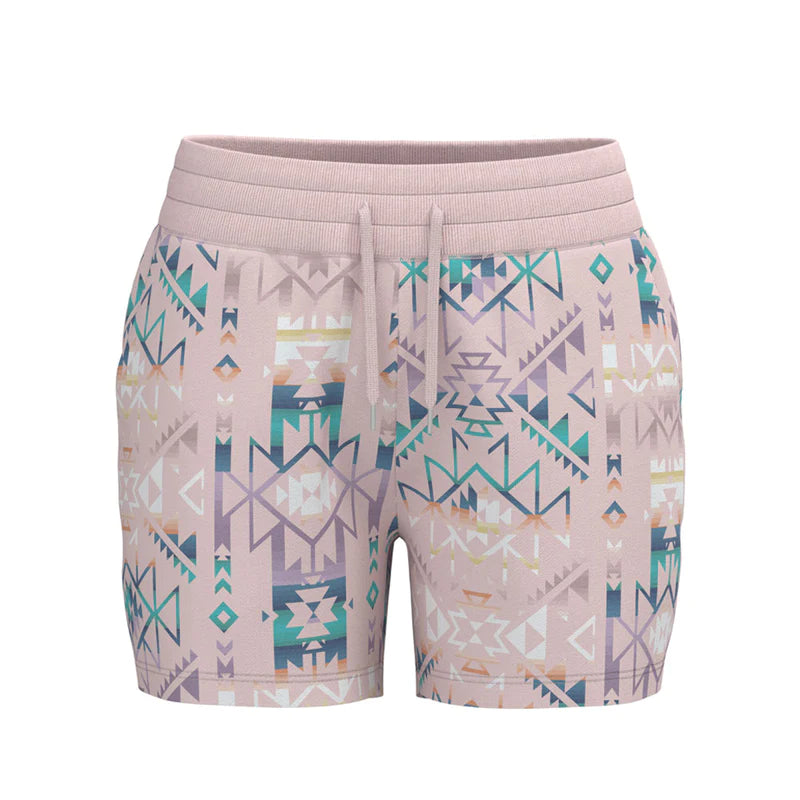 Hooey Women's Oasis Shorts - Pink Aztec Pattern