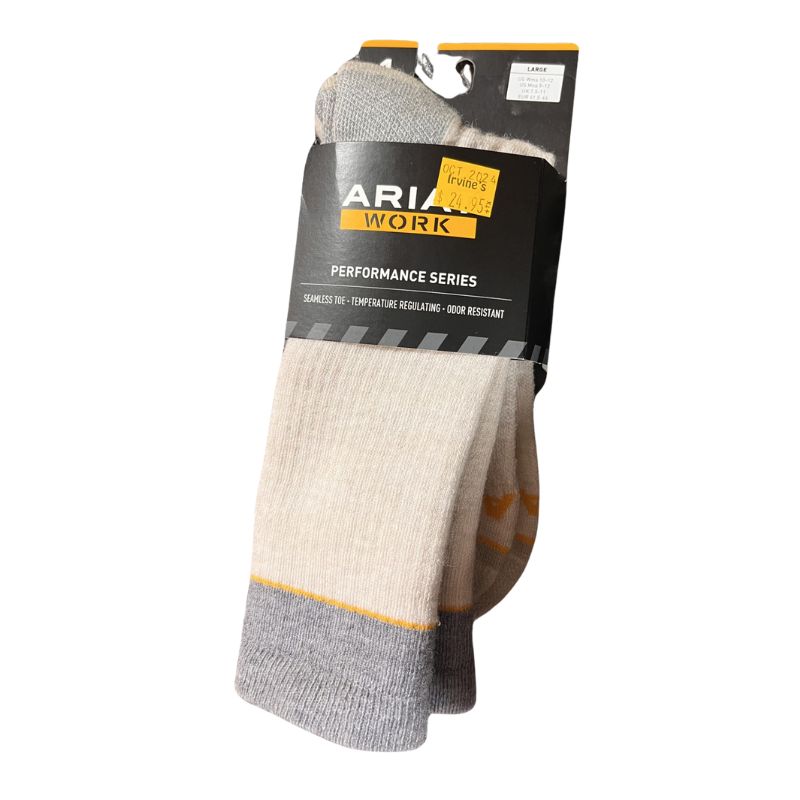 Ariat Lightweight Merino Wool Work Crew Socks