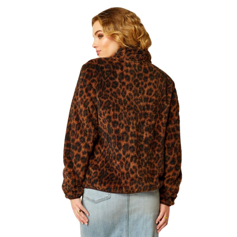 Ariat Women's Berber Snap Front Long Sleeve Sweatshirt - Lila Leopard
