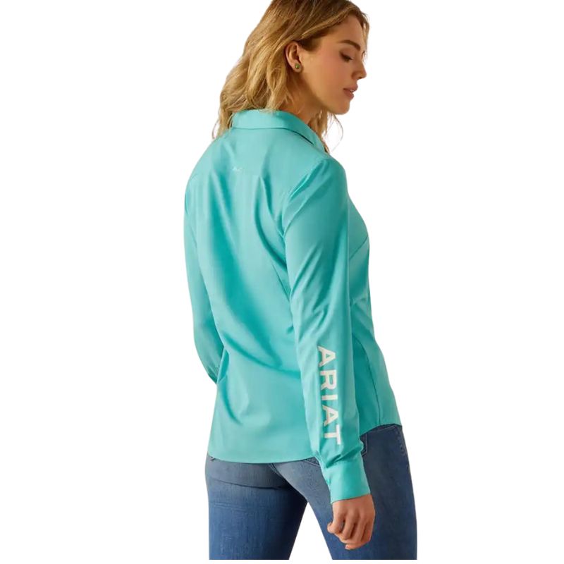 Ariat Women's Kirby Pro Team Long Sleeve Shirt - Blue Turquoise