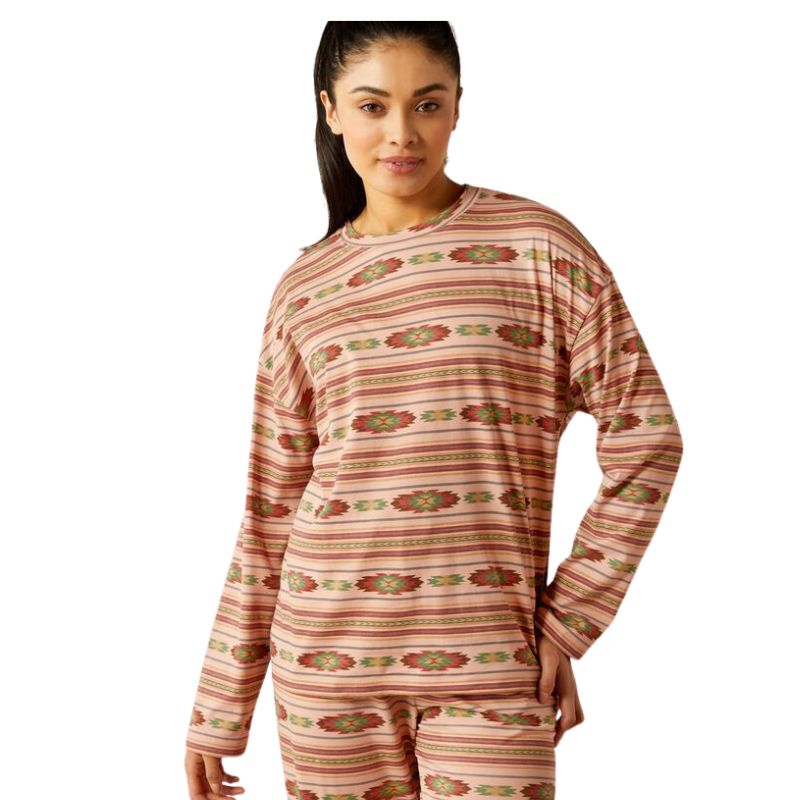 Ariat Women's Long Sleeve Dreams Pajama Set- Milagro Stripe Print