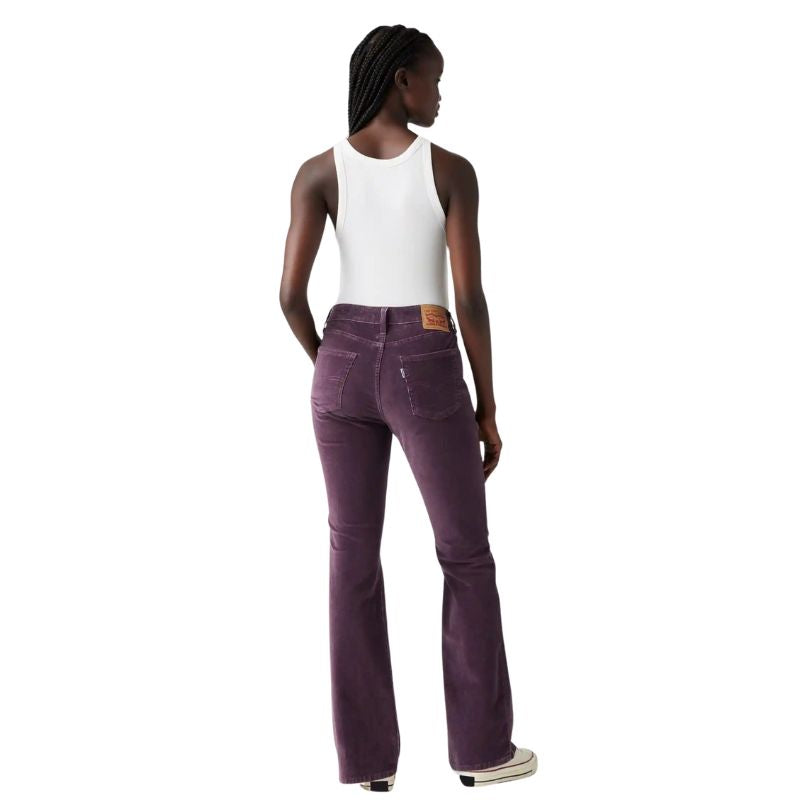 Levi Strauss Women's 726 High Rise Flare - Plum Corduroy