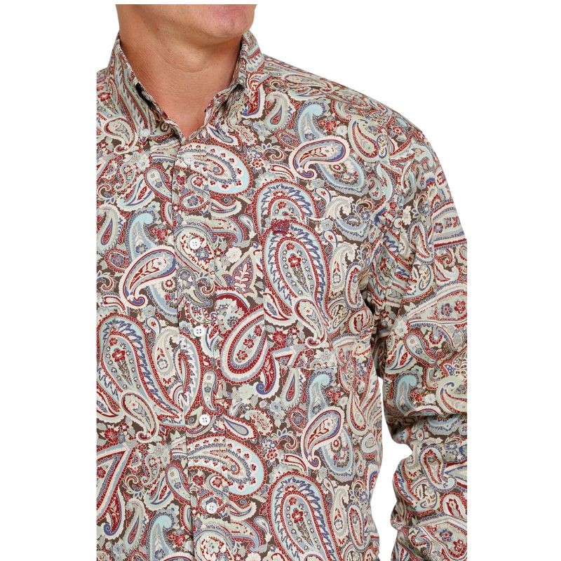 Cinch Men's LS Print Shirt - Paisley