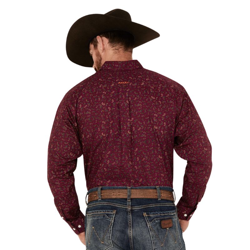 Ariat Men's Wrinkle Free Vernell Classic Fit Shirt - Midnight Purple