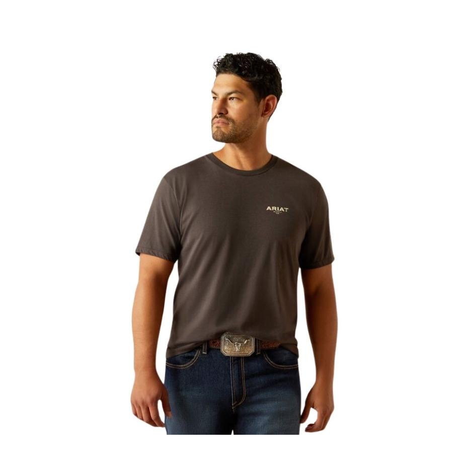 Ariat Men's Short Sleeve Explore Circle Tee Shirt- Vintage Black