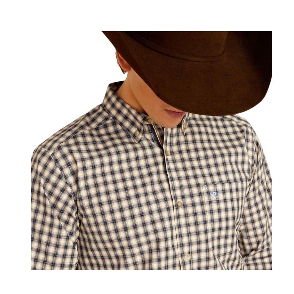 Ariat Men's Pro Series Thad Long Sleeve Fitted Shirt - Dark Blue