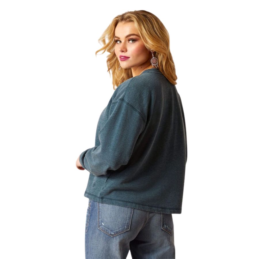 Ariat Women's Ponderosa Crew Sweatshirt - Reflecting Pond