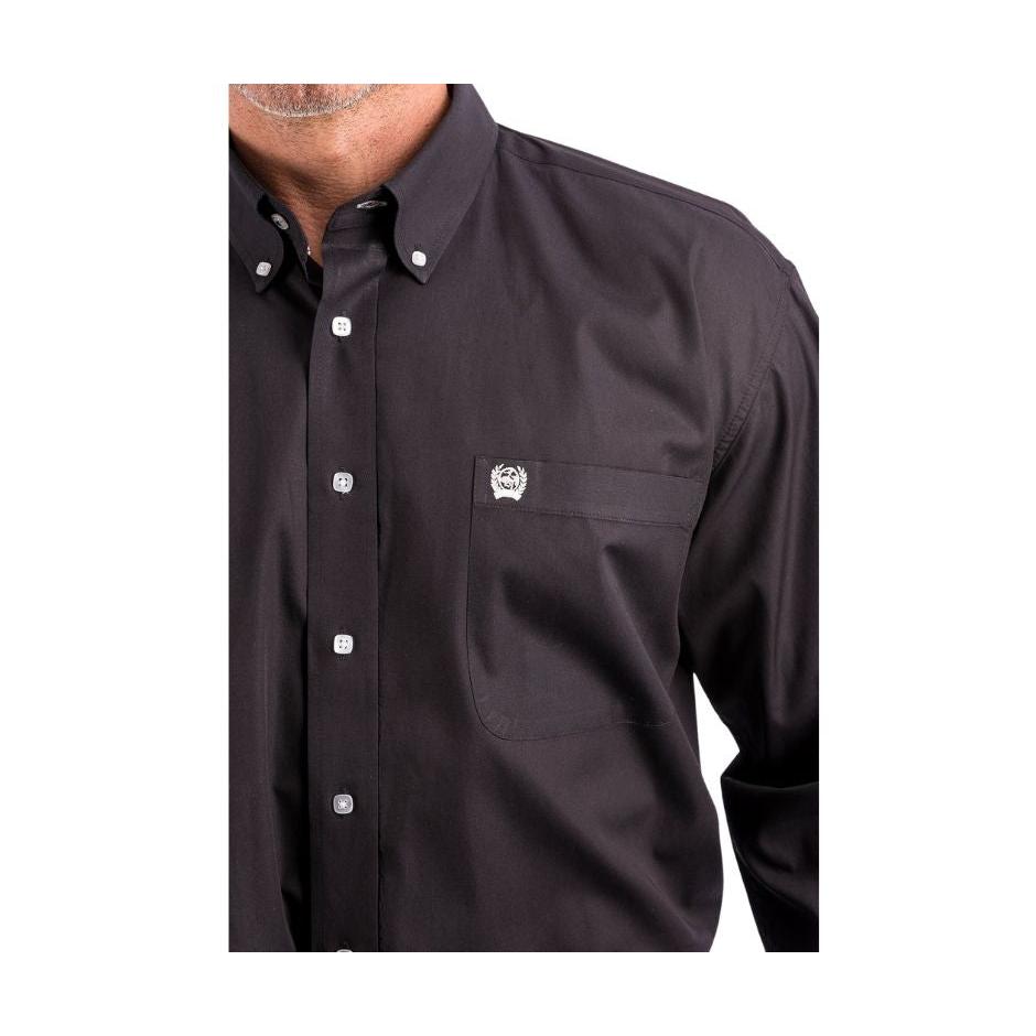 Cinch Men's Classic Fit Cotton Long Sleeve Shirt - Black