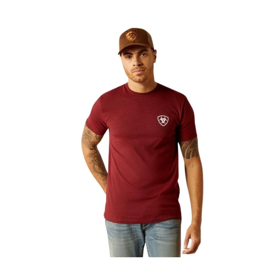 Ariat Men's Eagle & Snake T-Shirt - Crimson Black Heather