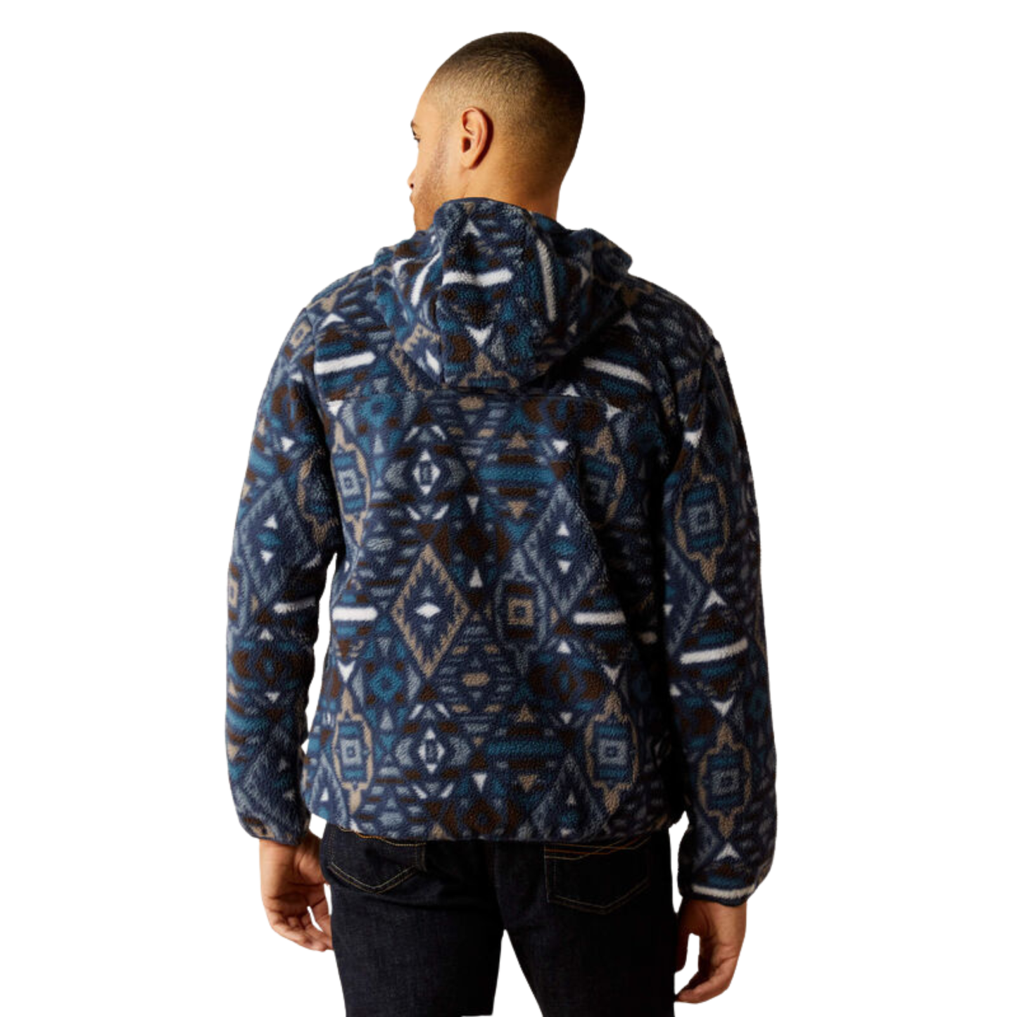 Ariat Men's Polar Bear Fleece Hoodie- Navy Southwest