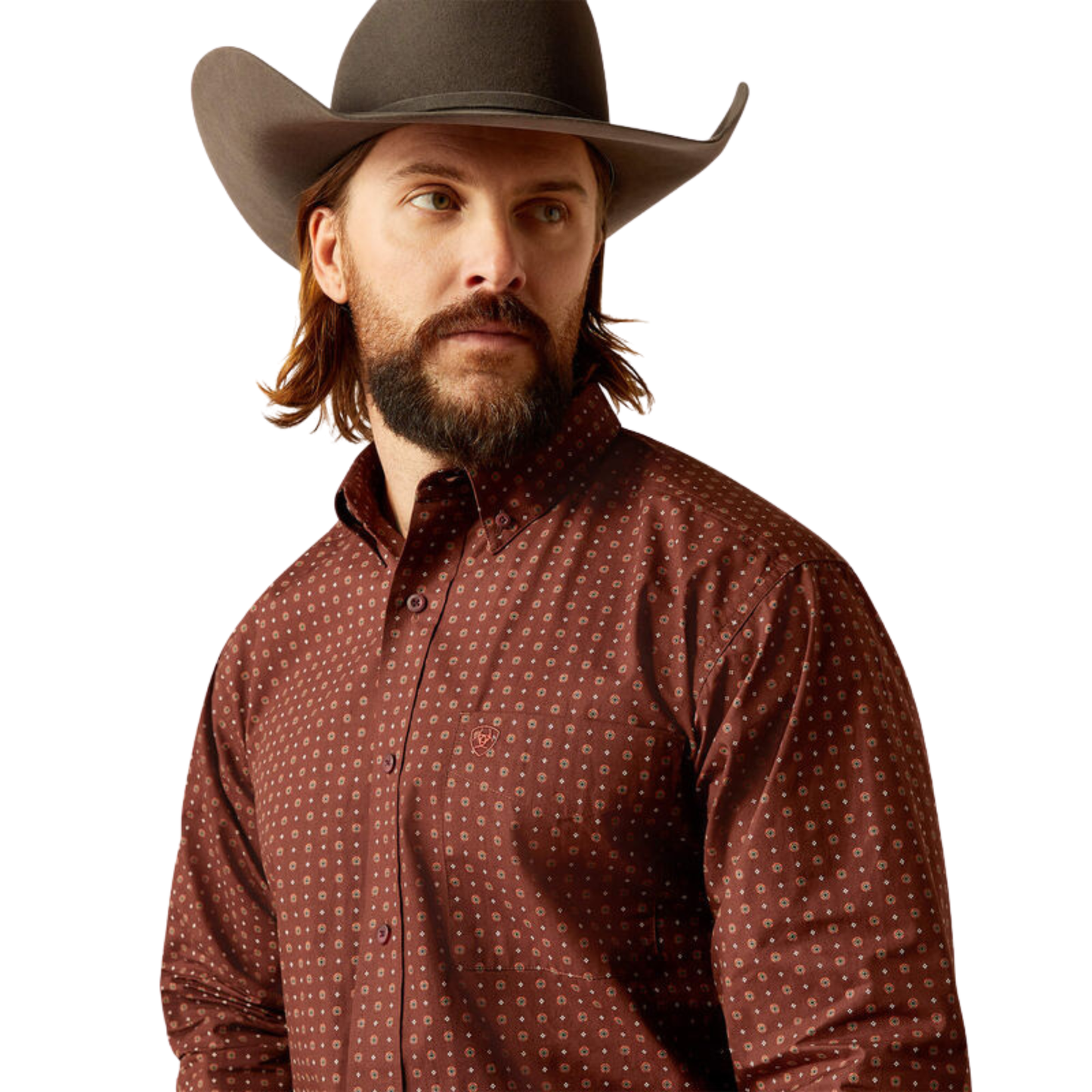 Ariat Men's Seabrook Classic Fit Long Sleeve Shirt - Brown