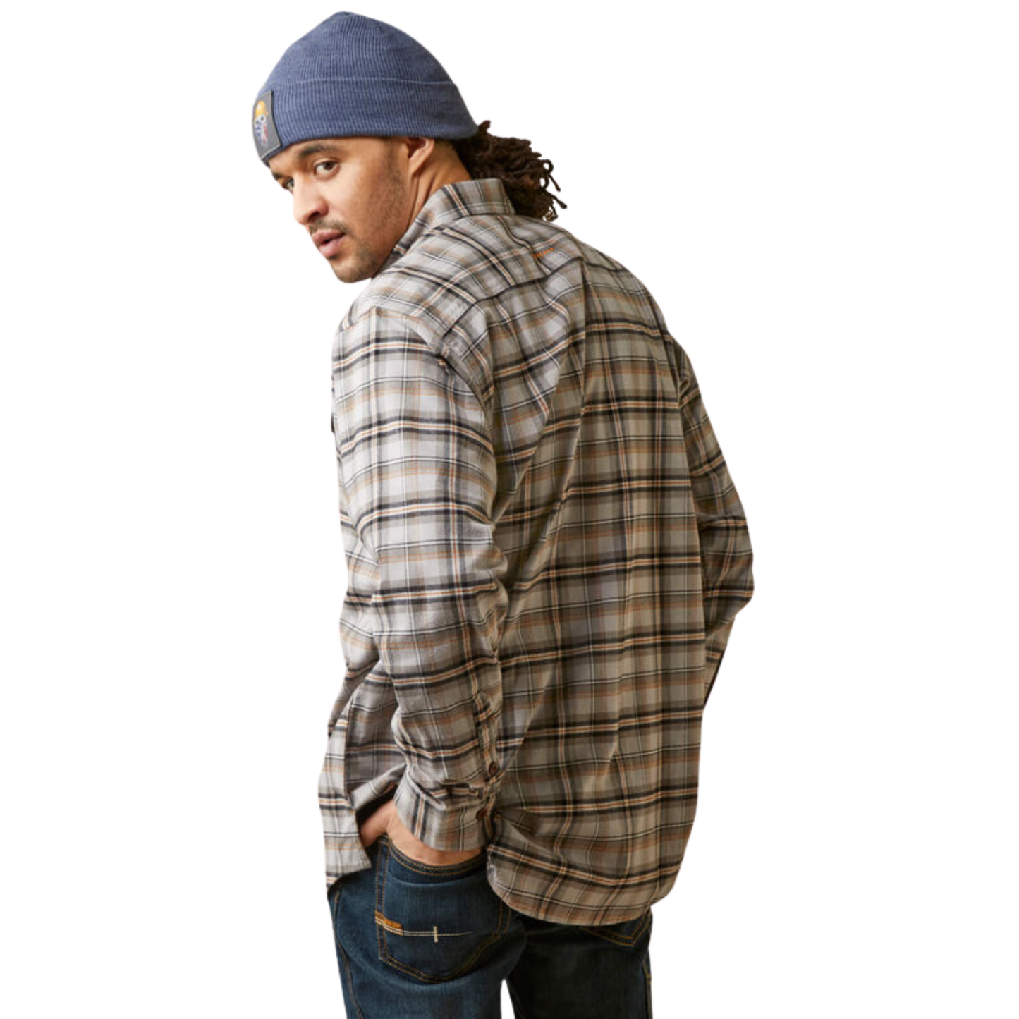 Ariat Men's Rebar Flannel DuraStretch Work Shirt - Alloy Plaid
