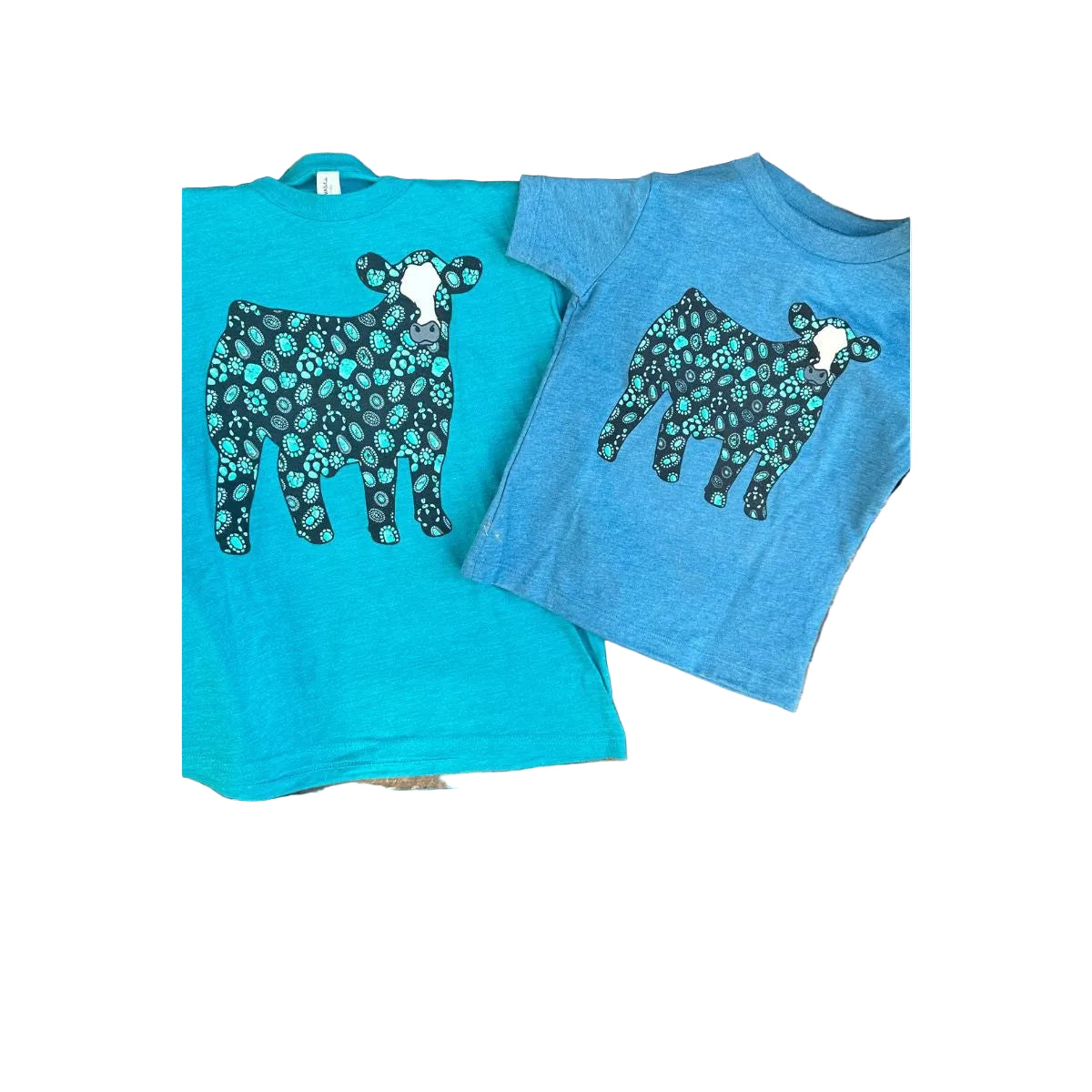 Sterling Kreek Kid's Mini Concho Steer T-Shirt-Deep Teal