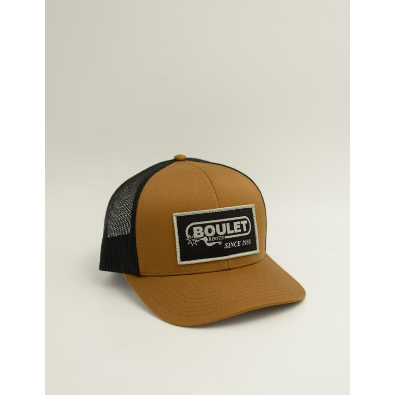 Boulet Mesh Snapback Cap - Caramel/Black