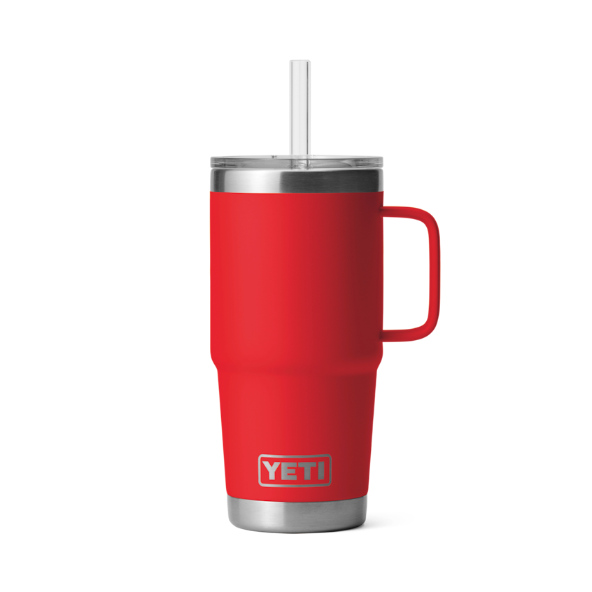Yeti Rambler 739ml Straw Mug w/Straw Lid - Rescue Red