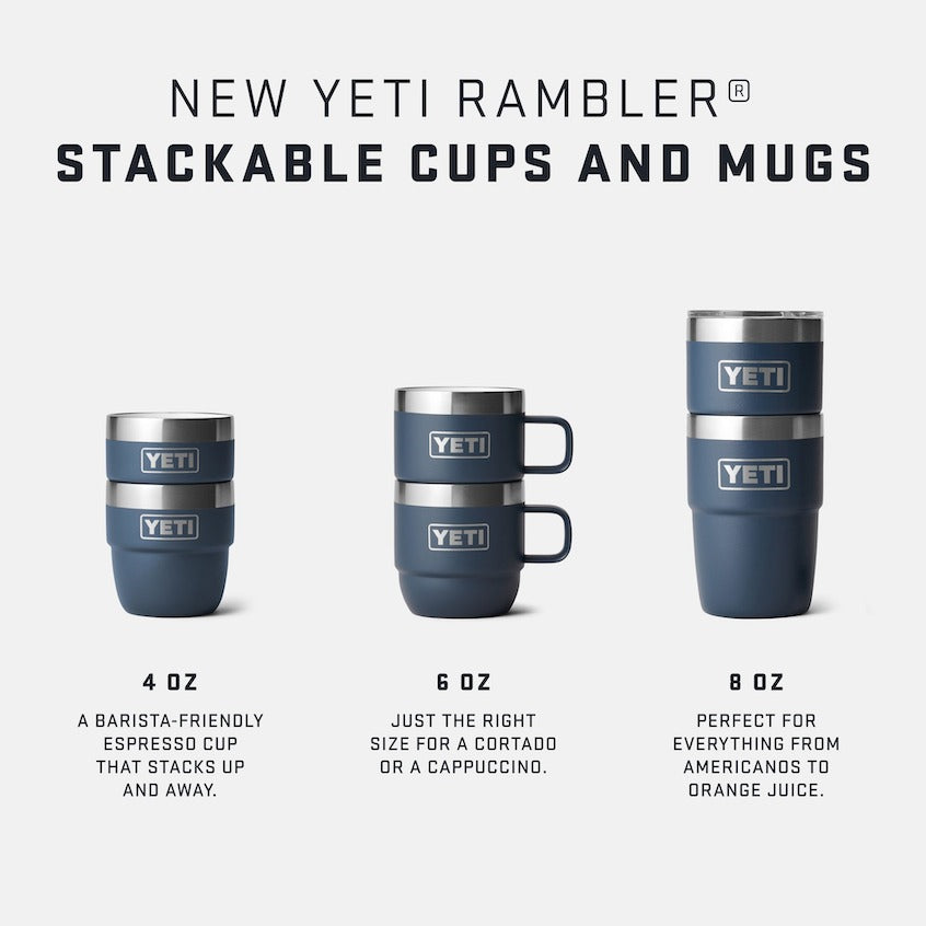 Yeti Rambler 118ml Stackable Cups - Charcoal