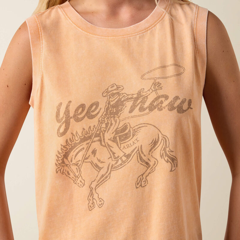 Ariat Women's Wild Roper Sleeveless Tank - Orange Chiffon