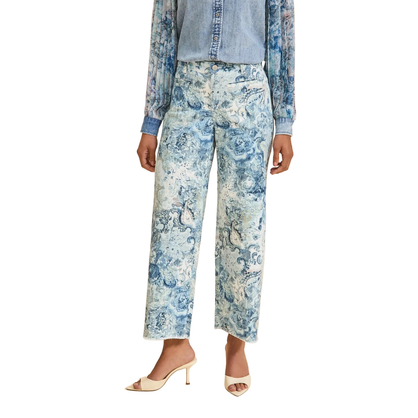 FDJ Women's Olivia Wide Ankle Denim - Neutral Narnia - Irvine Tack & Western Wear