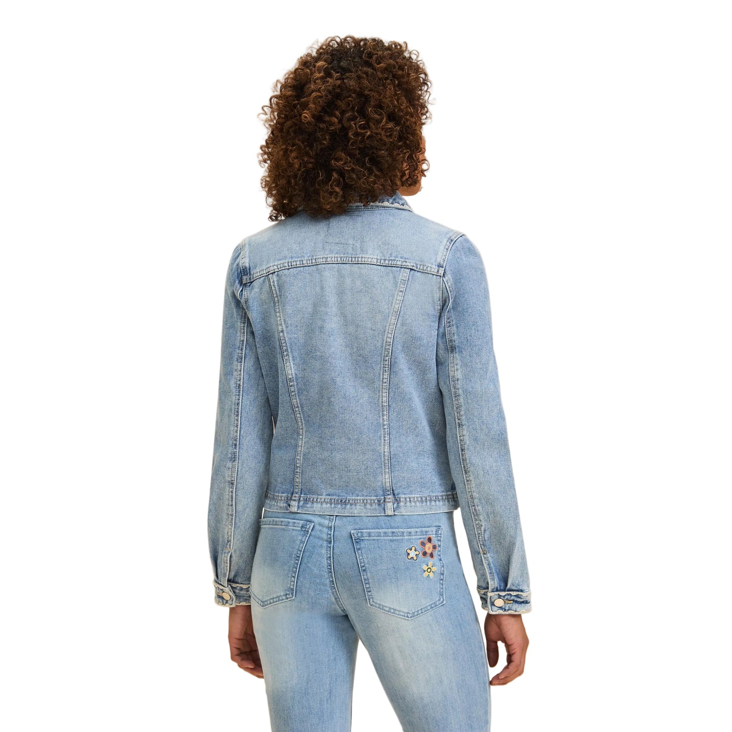 FDJ Women's Embroidered Denim Jacket - Pale Wash - Irvine Tack & Western Wear