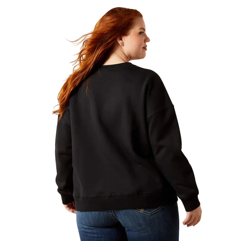 Ariat Women's Outlaw Oversized Sweatshirt - Black - Irvine Tack & Western Wear