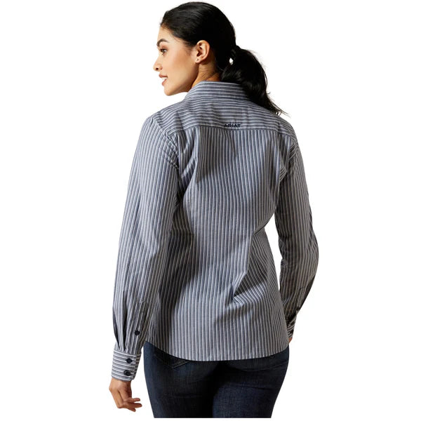 Ariat Women's Kirby Long Sleeve Shirt - Blue Striped