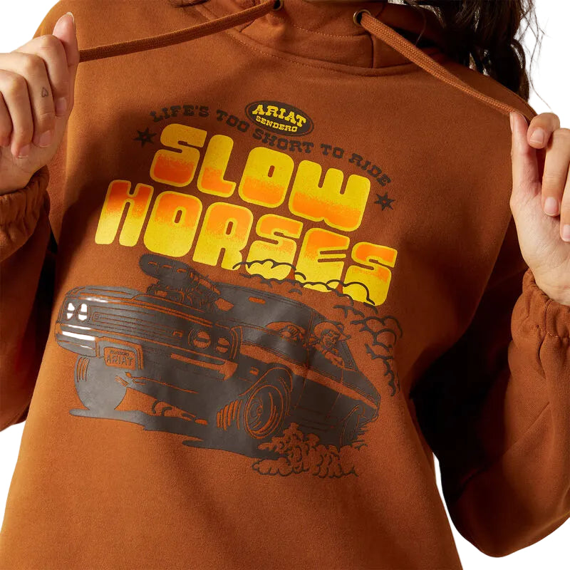 Ariat Women's Essential Sendero Slow Horses Hoodie - Glazed Ginger