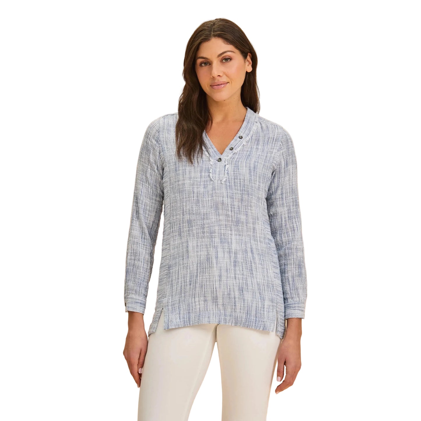 FDJ Women's Fringed Popover Tunic - Indigo - Irvine Tack & Western Wear