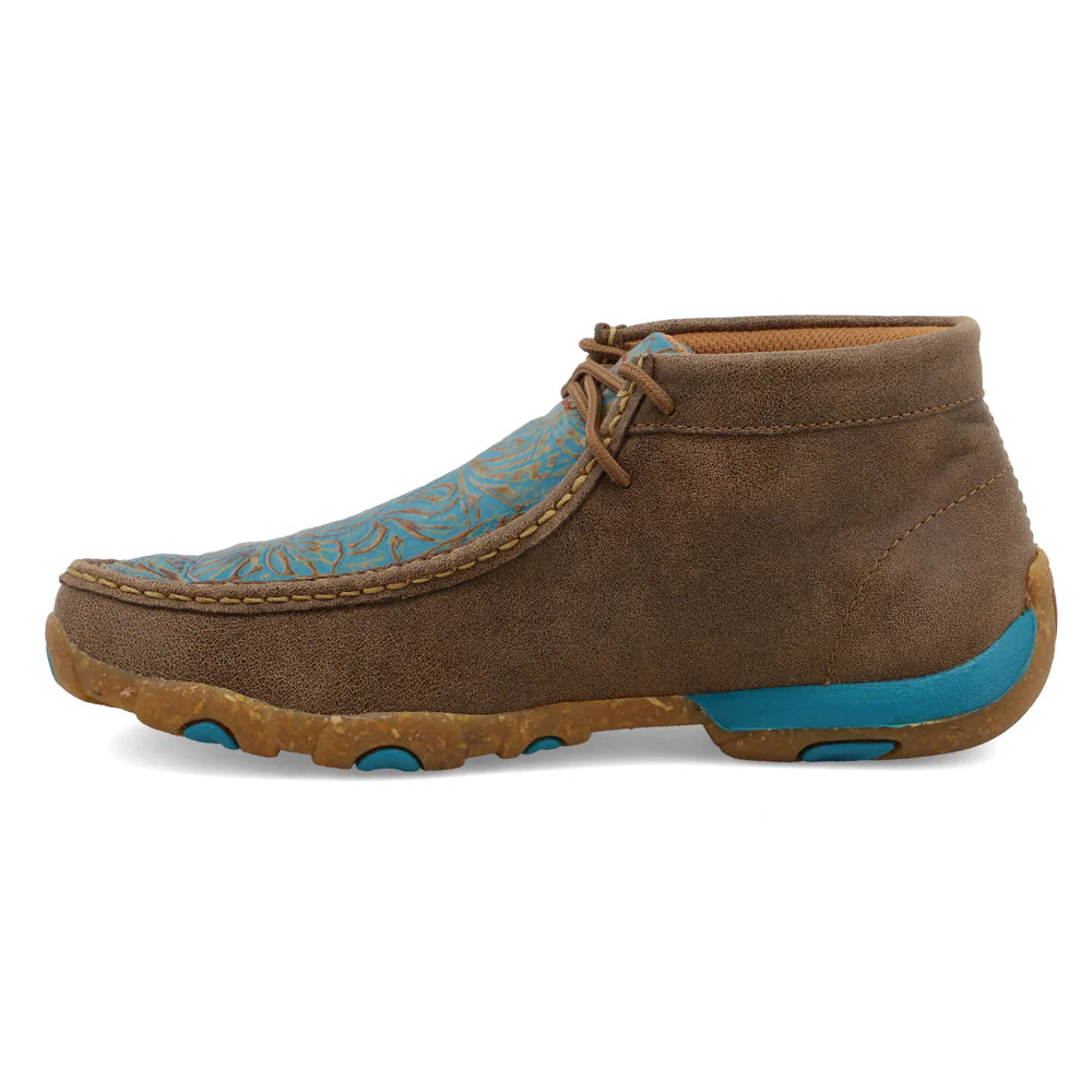 Twisted X Women's Chukka Driving Moc - Brown/Turquoise