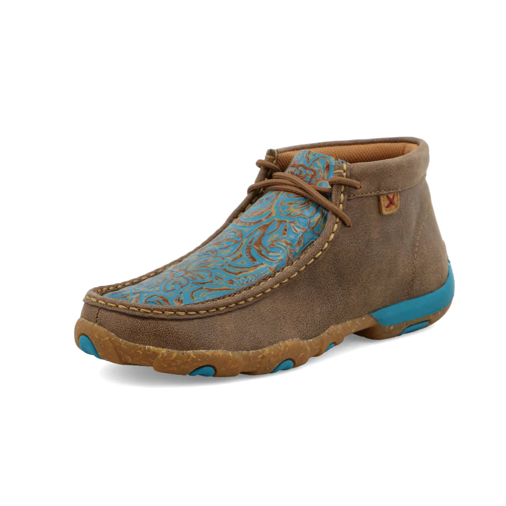 Twisted X Women's Chukka Driving Moc - Brown/Turquoise