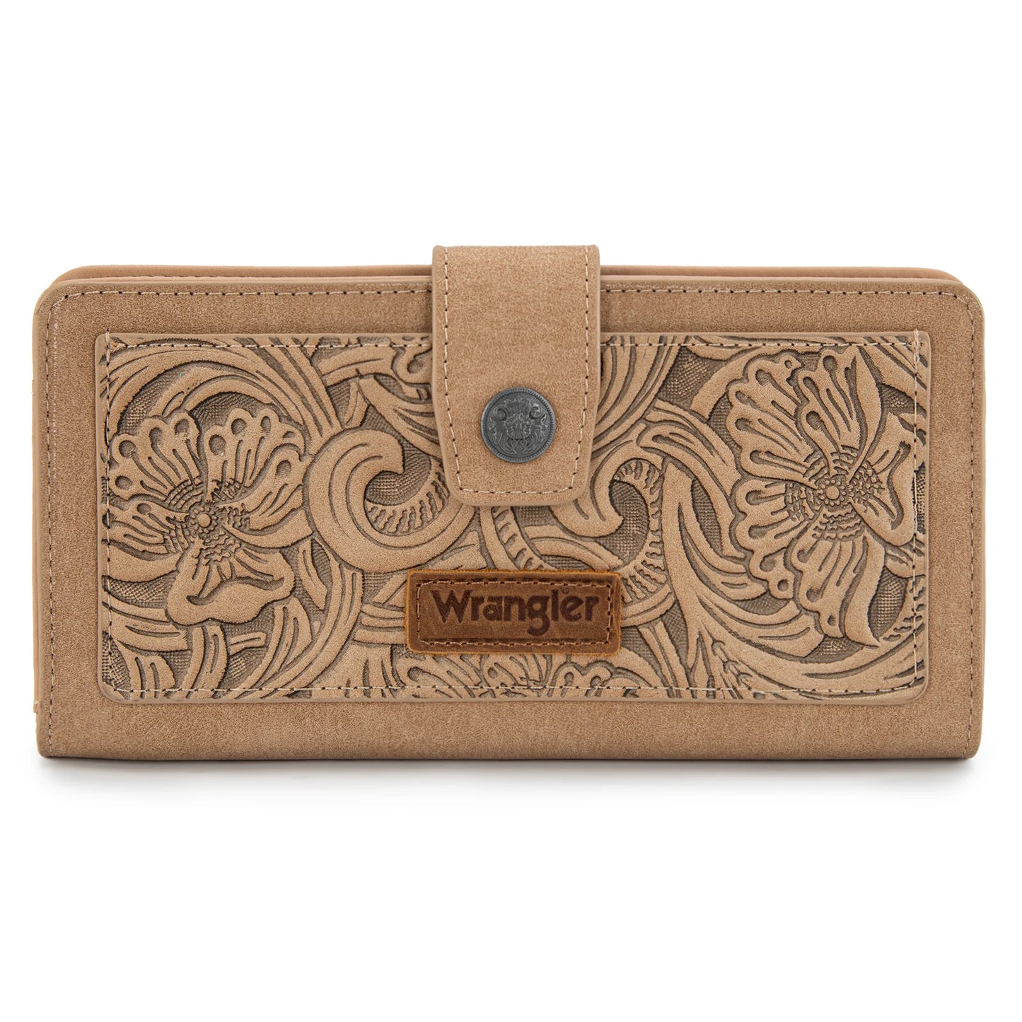 Wrangler Wrangler Western Floral Tooled RFID Wallet- Multiple Colours - Irvine Tack & Western Wear