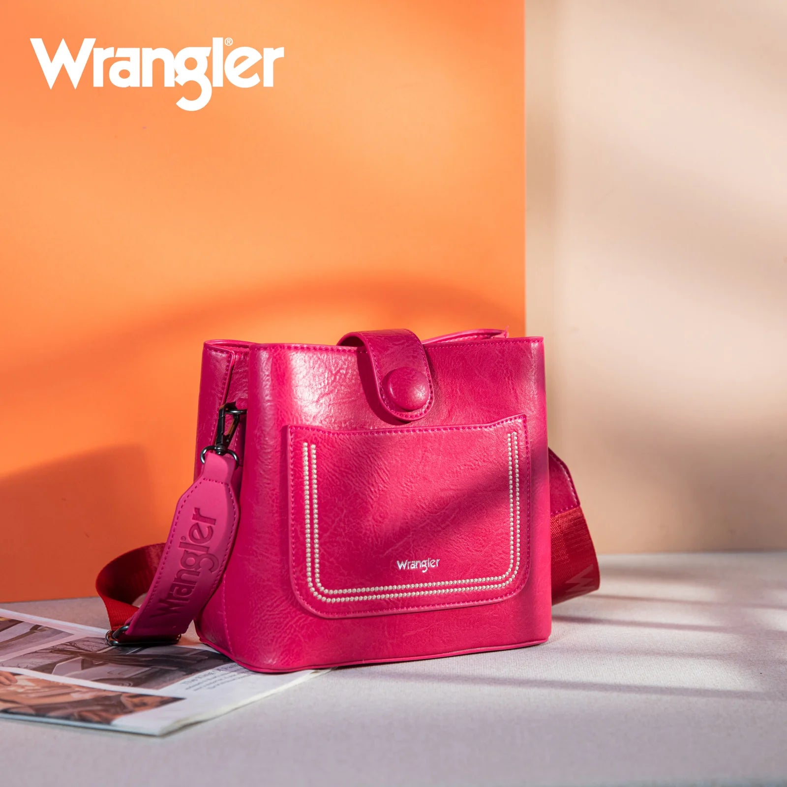Wrangler Hobo Crossbody Shoulder Bag Hot Pink