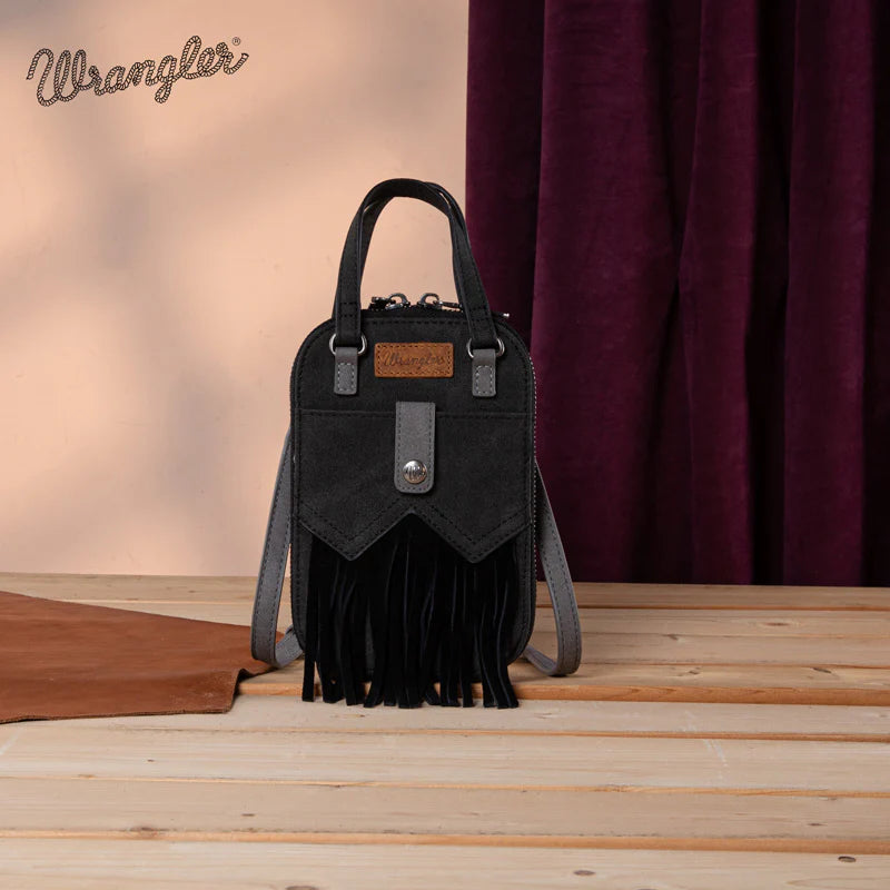 Montana West W Stitch Two Tone North South Mini Crossbody Bag- Multiple Colors