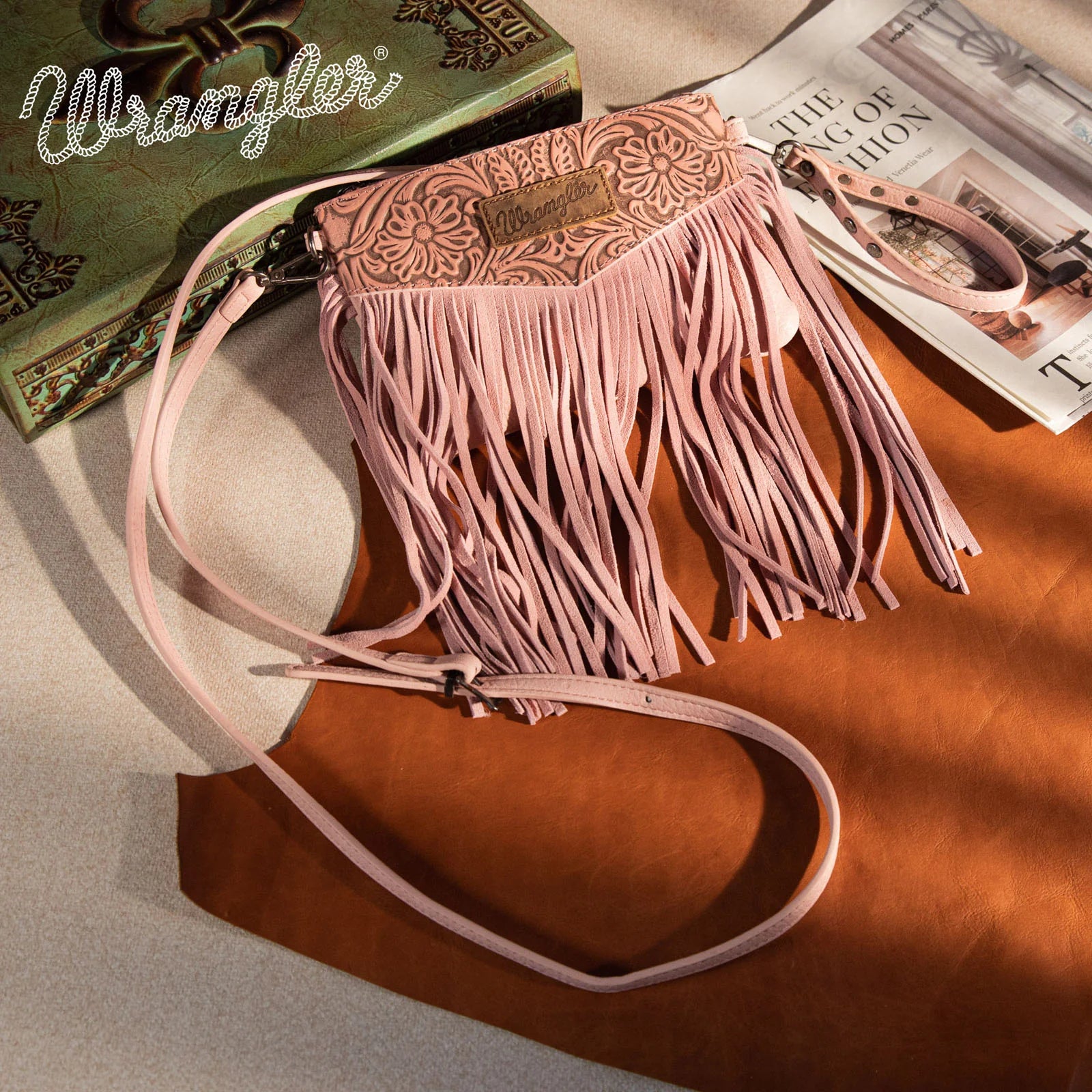 Brown fringe crossbody purse deals