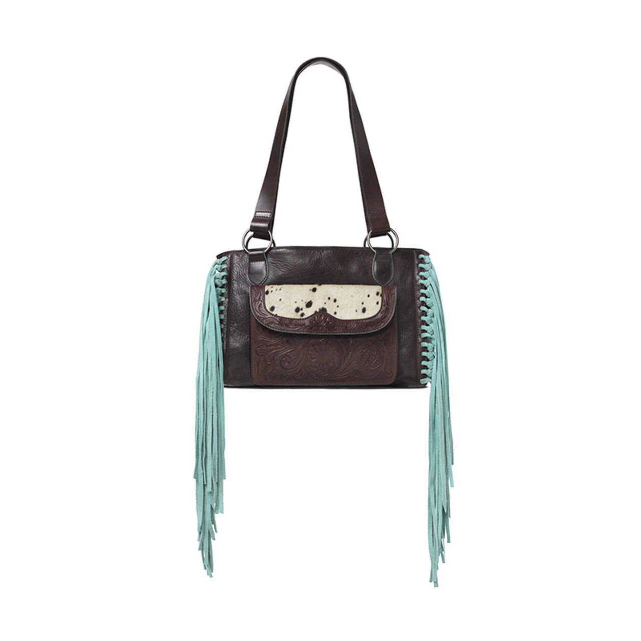 Ariat Willa Satchel - Brown / Turquoise Fringe