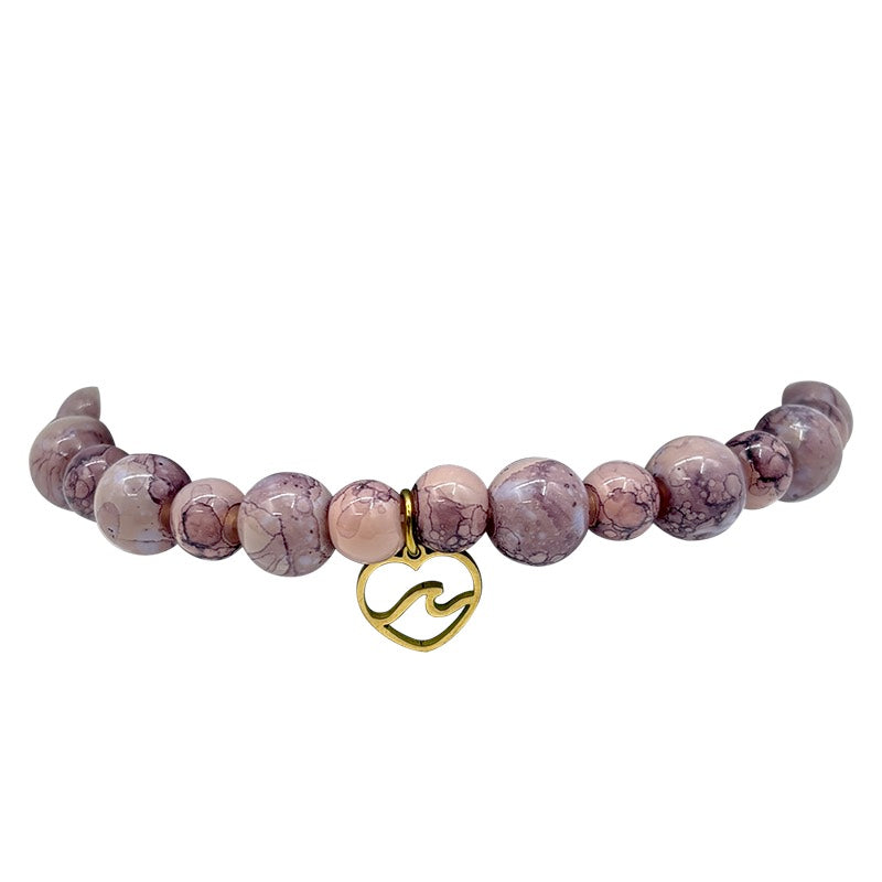 KC Bracelet Pink Heart Wave