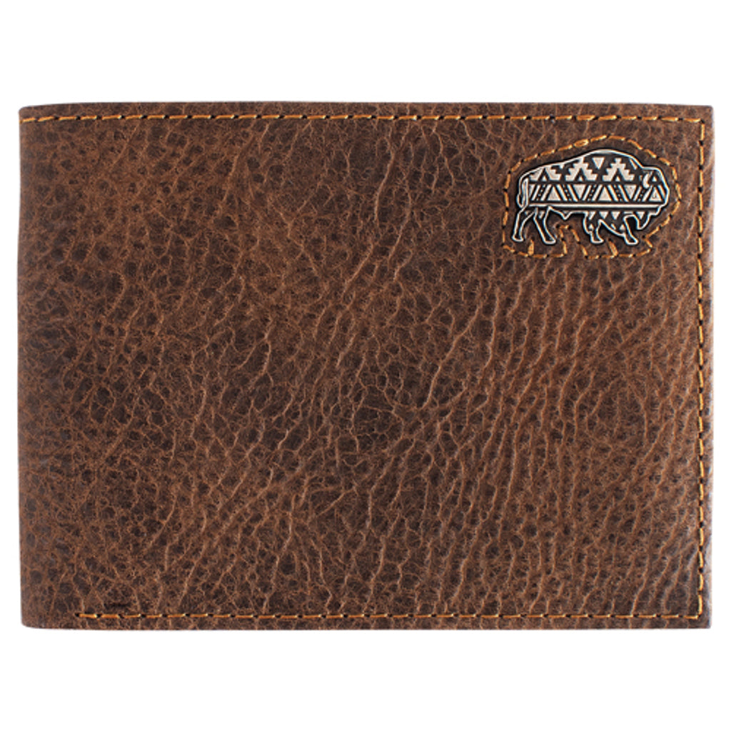 Red Dirt Men's Bison Concho Bifold Wallet - Brown