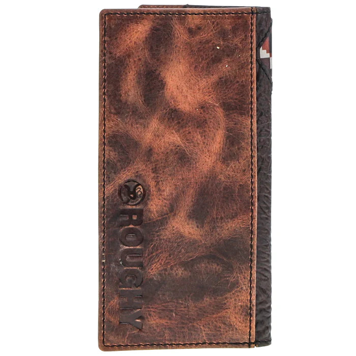 Hooey Tahonta Diamond Patchwork Rodeo Leather Wallet - Brown/Tan