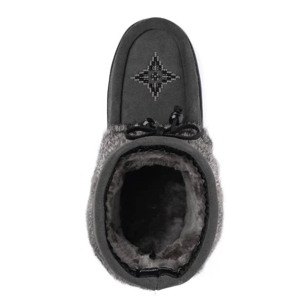 Manitobah Women's Waterproof Keewatin Suede Mukluks - Charcoal