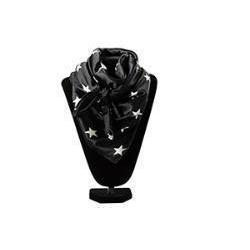 Wild Rag 33x33 Stars Pattern- Black/White