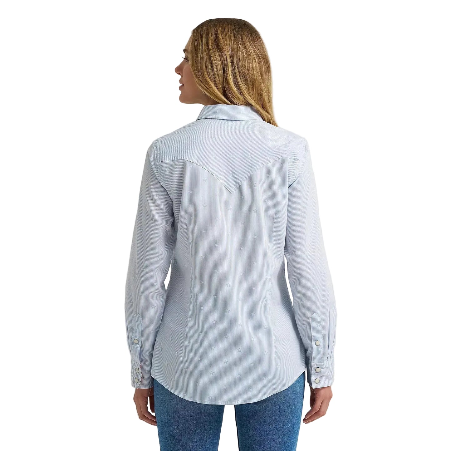 Wrangler® Women's Olivia Western Slim Long Sleeve Snap Shirt - Star Blue
