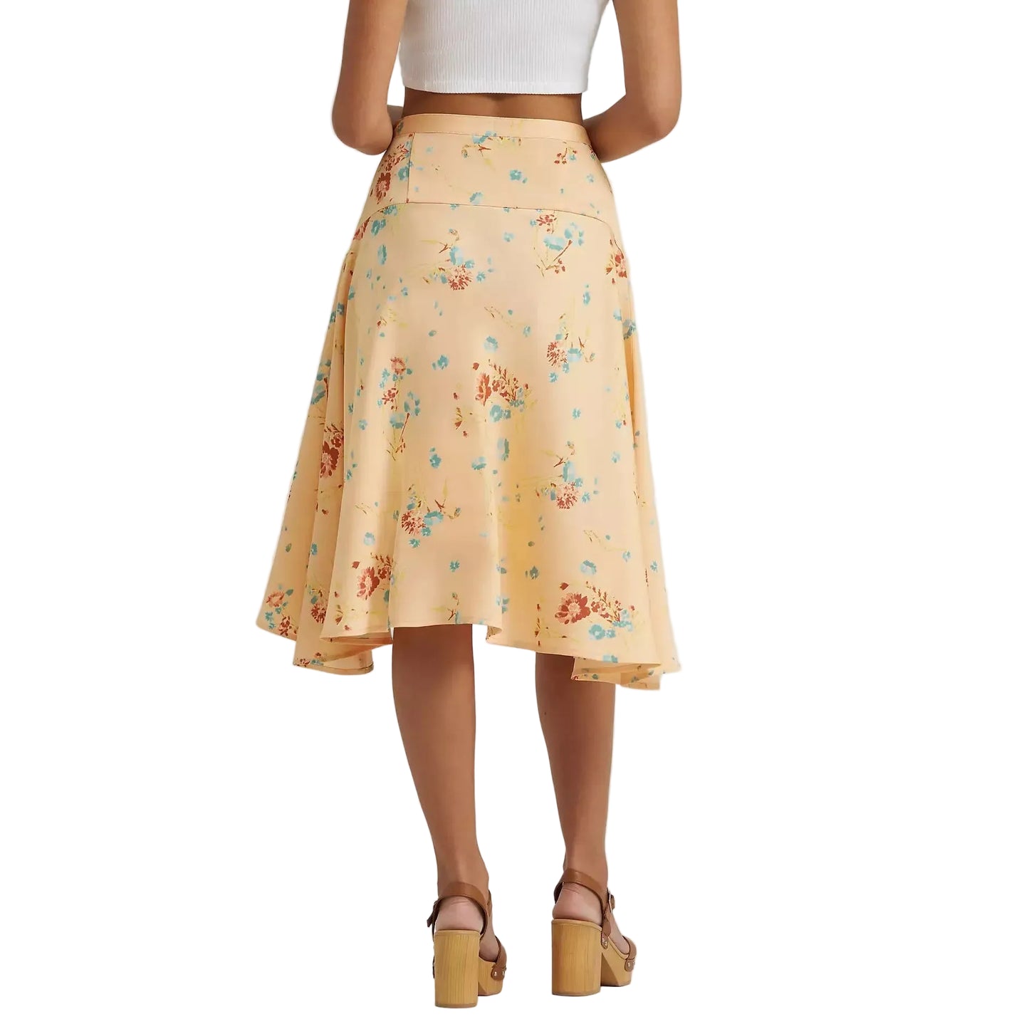 Wrangler® Women's Flowy Handkerchief Midi Skirt - Orange Peach