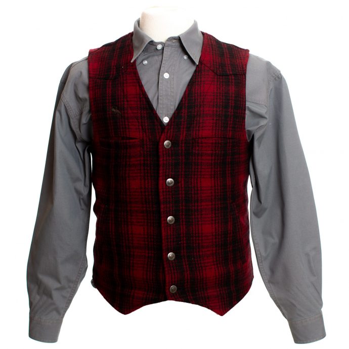Wyoming Wool Red Plaid Vest