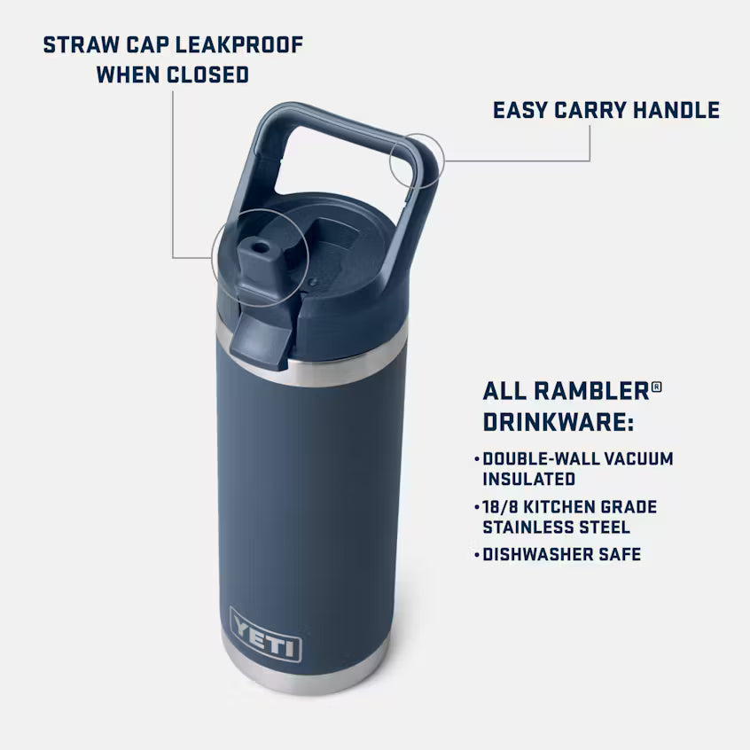 Yeti Rambler® 532mL Water Bottle w Colour Matched Straw Cap - Ridgeline