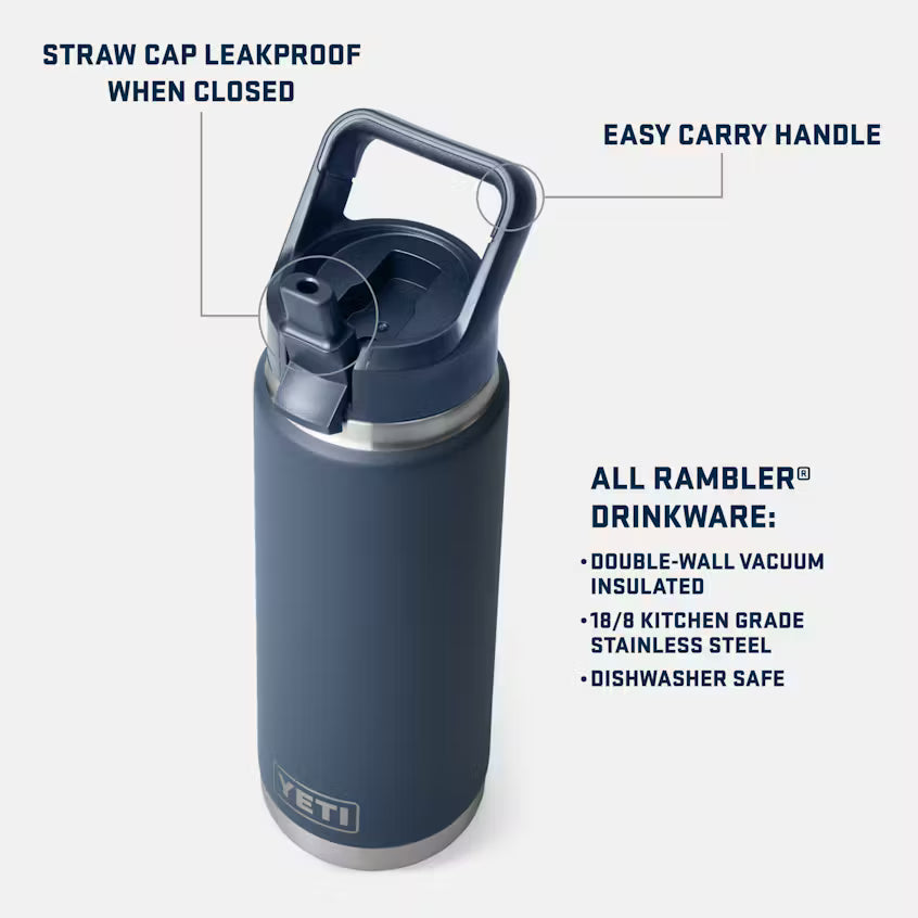 Yeti Rambler 769mL Water Bottle w Straw Cap - Ridgeline - Irvine Tack & Western Wear